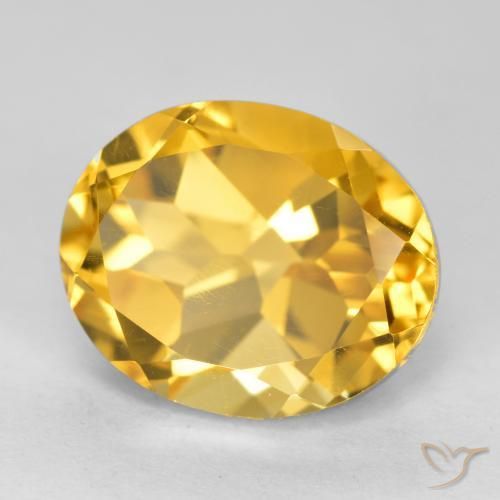 4.15ct Naturale Oro medio Citrino, Ovale, VVS