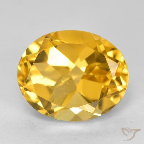 Citrino Oro medio naturale da 4.15 ct, Ovale, VVS