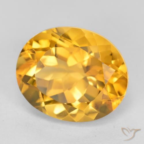 Citrino Oro medio naturale da 3.90 ct, Ovale, VVS