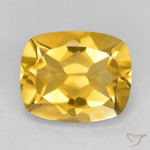 3.66ct Naturale Arancio dorato Citrino, Cuscino, VVS-VS