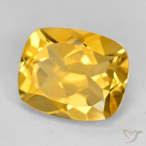 Citrino Arancio dorato naturale da 3.66 ct, Cuscino, VVS-VS
