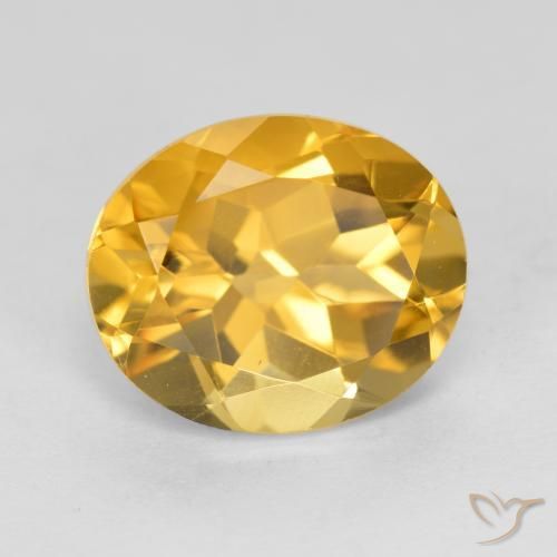 Citrino Arancio dorato naturale da 3.93 ct, Ovale, VVS