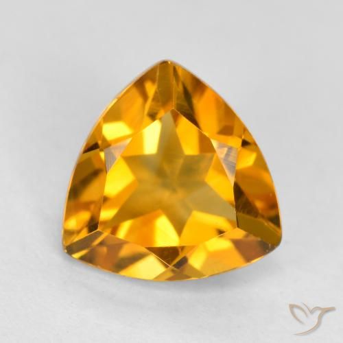 1.16ct Naturale Arancio intenso-OroG Citrino, Taglio trillion, VVS-VS