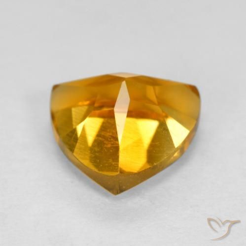 Citrino Arancio-Oro naturale da 1.16 ct, Taglio trillion, VVS-VS