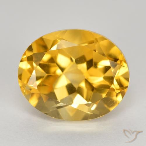 4.11ct Naturale Arancio dorato Citrino, Ovale, VVS-VS