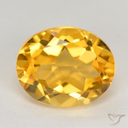 3.92ct Naturale Arancio dorato Citrino, Ovale, VVS-VS