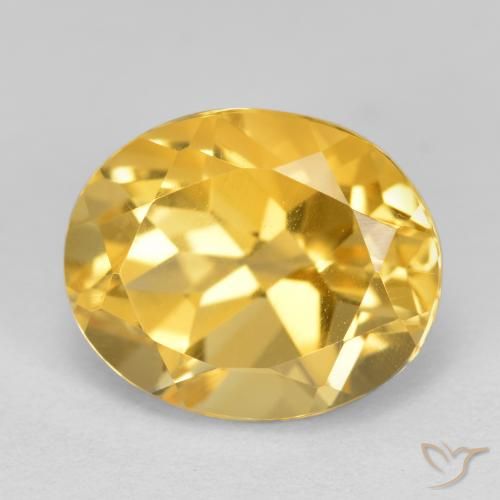3.80ct Naturale Dorato medio Citrino, Ovale, VVS-VS