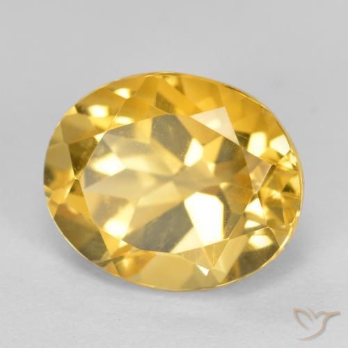 Citrino Dorato medio naturale da 3.80 ct, Ovale, VVS-VS