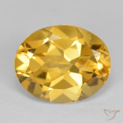 3.39ct Naturale Dorato medio Citrino, Ovale, VVS-VS
