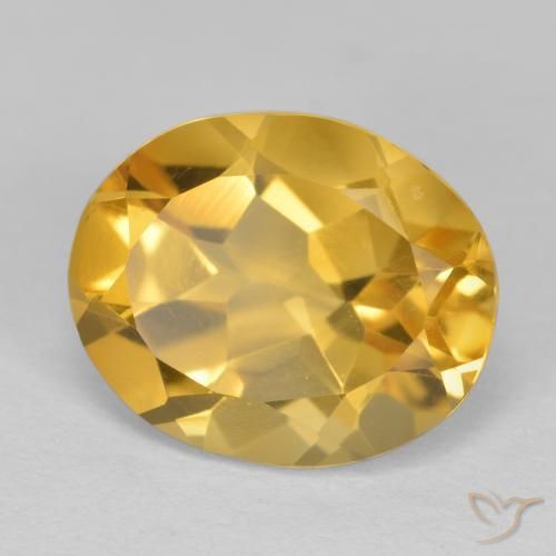 Citrino Dorato medio naturale da 3.39 ct, Ovale, VVS-VS