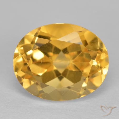 4.06ct Naturale Arancio Dorato Profondo Citrino, Ovale, VVS-VS