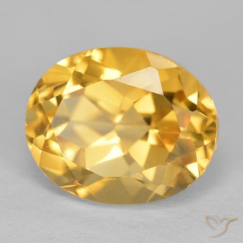 Citrino Arancio Dorato Profondo naturale da 4.06 ct, Ovale, VVS-VS
