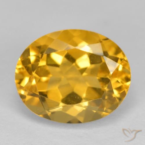 3.95ct Naturale Dorato scuro Citrino, Ovale, VVS