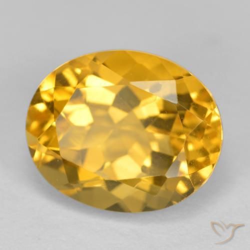 Citrino Dorato scuro naturale da 3.95 ct, Ovale, VVS