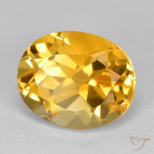 Citrino Dorato scuro naturale da 4.03 ct, Ovale, VVS