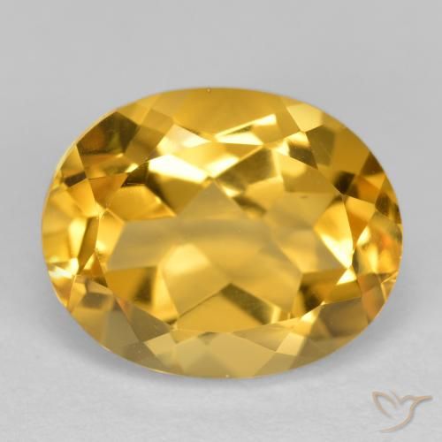3.91ct Naturale Dorato medio-scuro Citrino, Ovale, VVS-VS