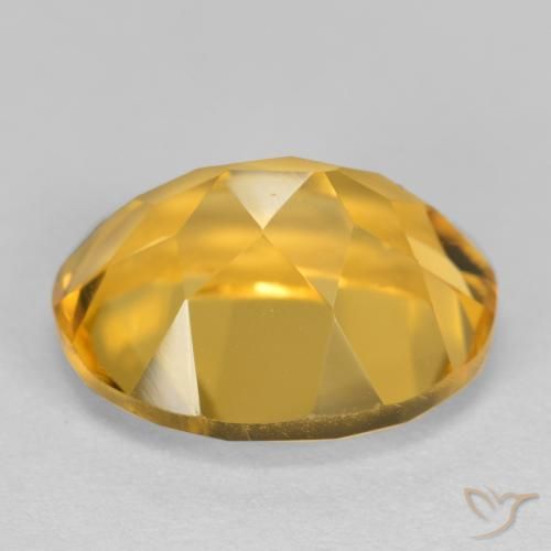 Citrino Dorato medio-scuro naturale da 3.91 ct, Ovale, VVS-VS