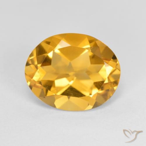 3.20ct Naturale Arancio Dorato Profondo Citrino, Ovale, VVS-VS
