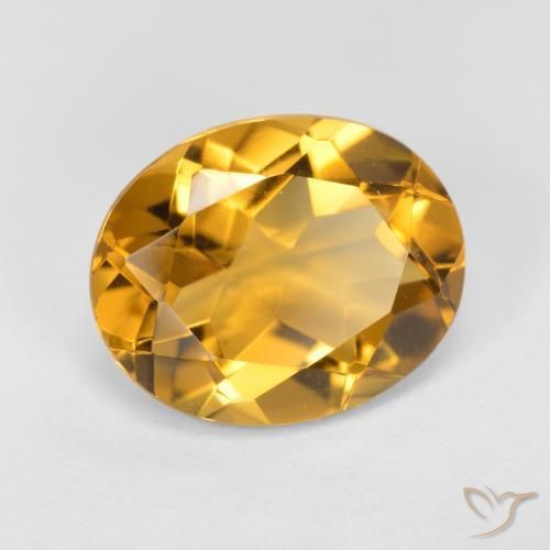 Citrino Dorato naturale da 3.17 ct, Ovale, VVS