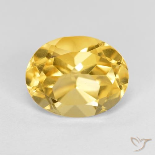 3.28ct Naturale Oro Citrino, Ovale, VVS-VS
