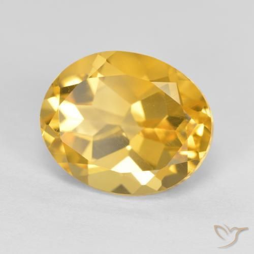 Citrino Dorato medio naturale da 3.76 ct, Ovale, VVS