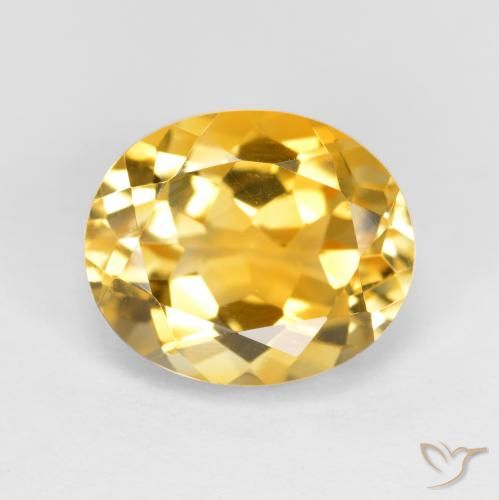 3.63ct Naturale Dorato medio-scuro Citrino, Ovale, VVS