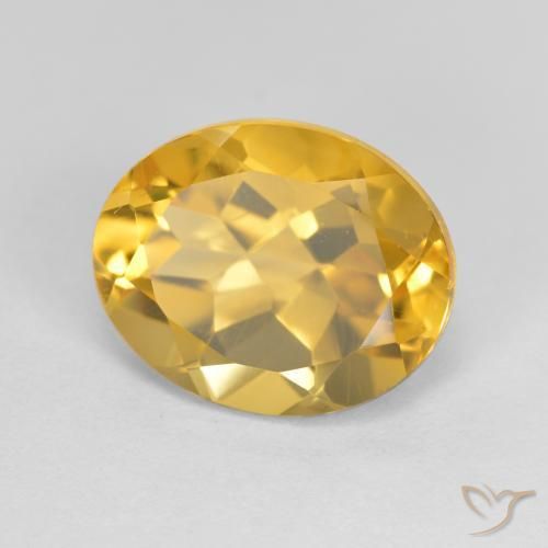 Citrino Dorato medio naturale da 3.37 ct, Ovale, VVS-VS