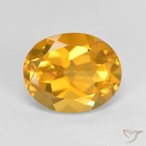 3.54ct Naturale Arancio medio-chiaro-oroG Citrino, Ovale, VVS-VS