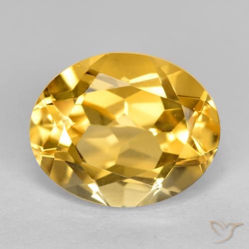 3.60ct Naturale Arancio Dorato Profondo Citrino, Ovale, VVS