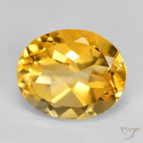 3.68ct Naturale Arancio Dorato Profondo Citrino, Ovale, VVS-VS