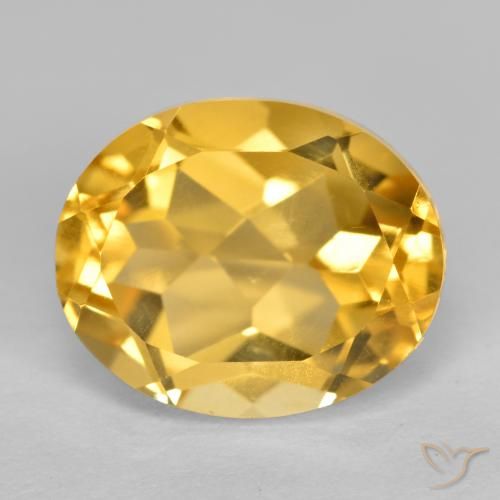 3.70ct Naturale Arancio Dorato Profondo Citrino, Ovale, VVS-VS
