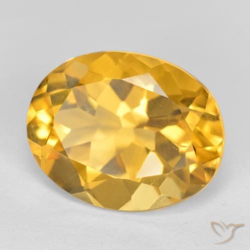 Citrino Dorato scuro naturale da 2.90 ct, Ovale, VVS-VS