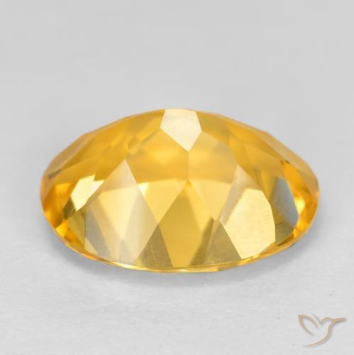 Citrino Dorato scuro naturale da 2.90 ct, Ovale, VVS-VS