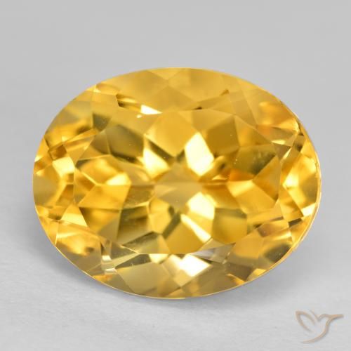 3.77ct Naturale Dorato medio Citrino, Ovale, VVS