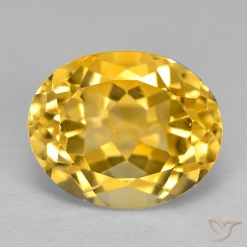 4.44ct Naturale Dorato medio-scuro Citrino, Ovale, VVS-VS