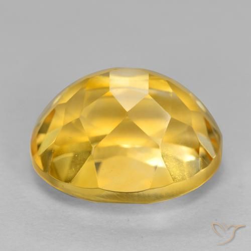 Citrino Dorato medio-scuro naturale da 4.44 ct, Ovale, VVS-VS