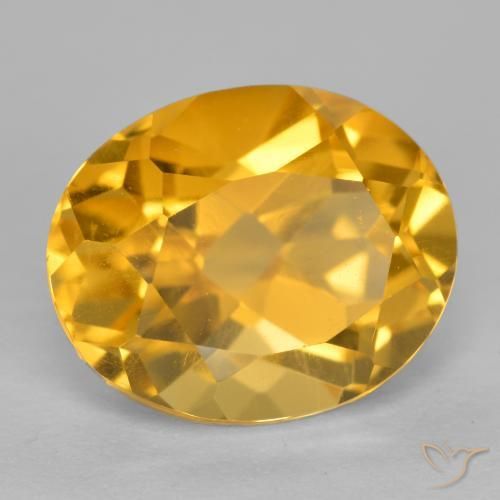 Citrino Dorato scuro naturale da 3.86 ct, Ovale, VVS-VS