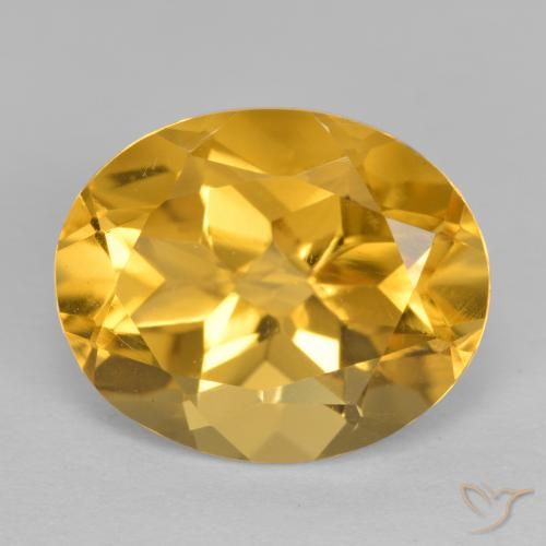 3.52ct Naturale Arancio Dorato Profondo Citrino, Ovale, VVS-VS