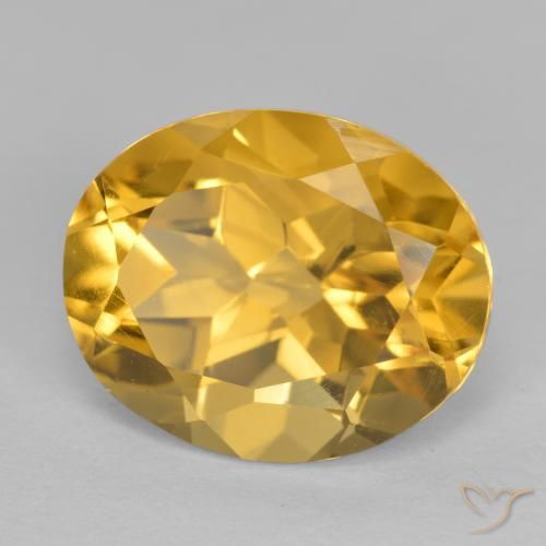 Citrino Arancio Dorato Profondo naturale da 3.52 ct, Ovale, VVS-VS