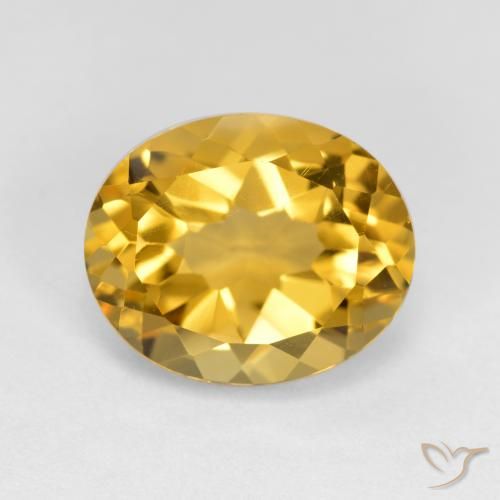 3.44ct Naturale Dorato medio Citrino, Ovale, VVS