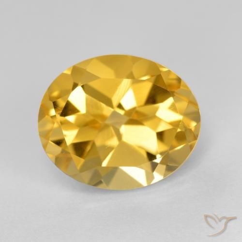 3.81ct Naturale Dorato medio Citrino, Ovale, VVS