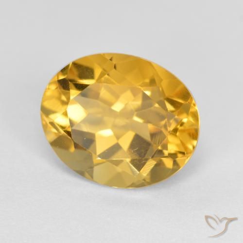 Citrino Dorato medio naturale da 3.40 ct, Ovale, VVS