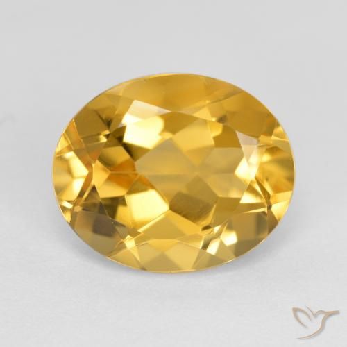 3.59ct Naturale Dorato medio Citrino, Ovale, VVS