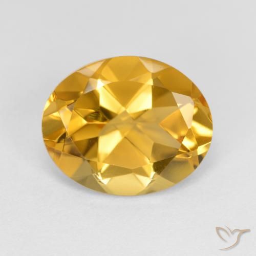 3.18ct Naturale Dorato medio-scuro Citrino, Ovale, VVS-VS