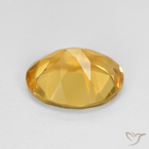 Citrino Dorato medio-scuro naturale da 3.18 ct, Ovale, VVS-VS