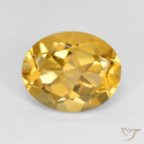 3.61ct Naturale Arancio Dorato Profondo Citrino, Ovale, VVS