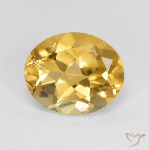 3.56ct Naturale Dorato medio Citrino, Ovale, VVS