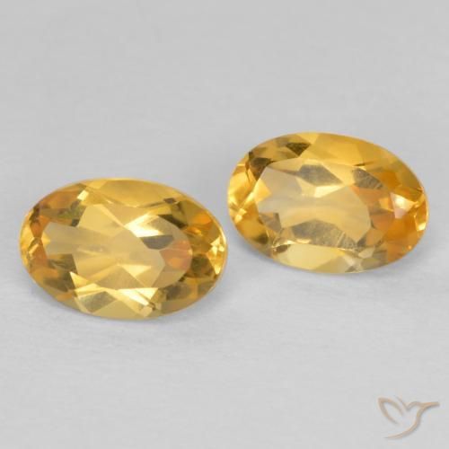 Gemme di Citrino Arancio Dorato Profondo naturale da 0.82 ct, Ovale, VVS-VS
