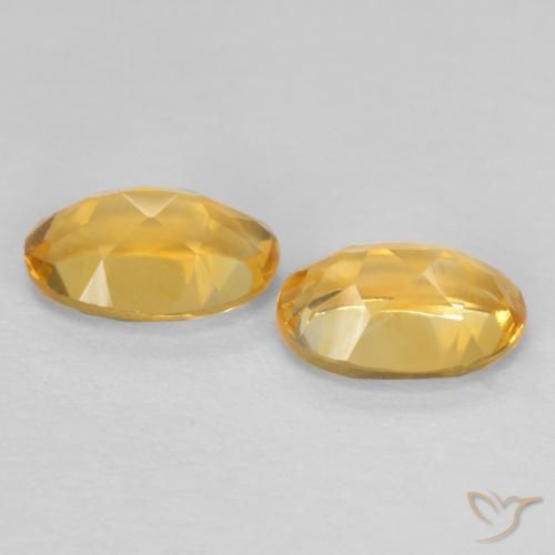 Gemme di Citrino Arancio Dorato Profondo naturale da 0.82 ct, Ovale, VVS-VS