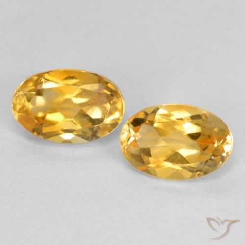 0.90ctw Naturale Dorato medio-scuro Citrino, Ovale, VS